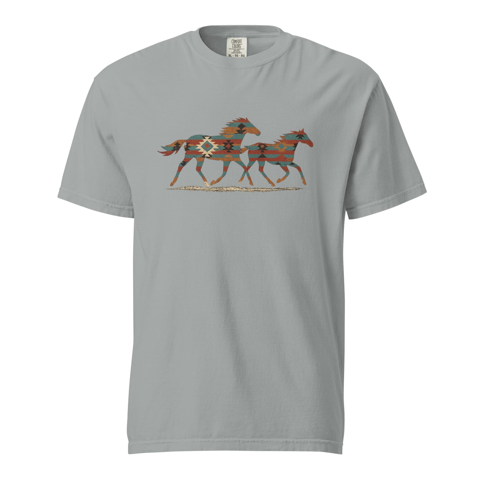 Tribal Running Horses Heavyweight T-Shirt