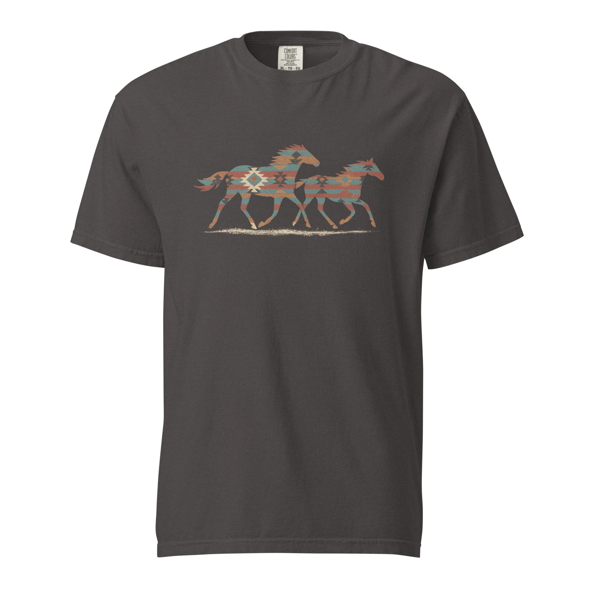 Tribal Running Horses Heavyweight T-Shirt