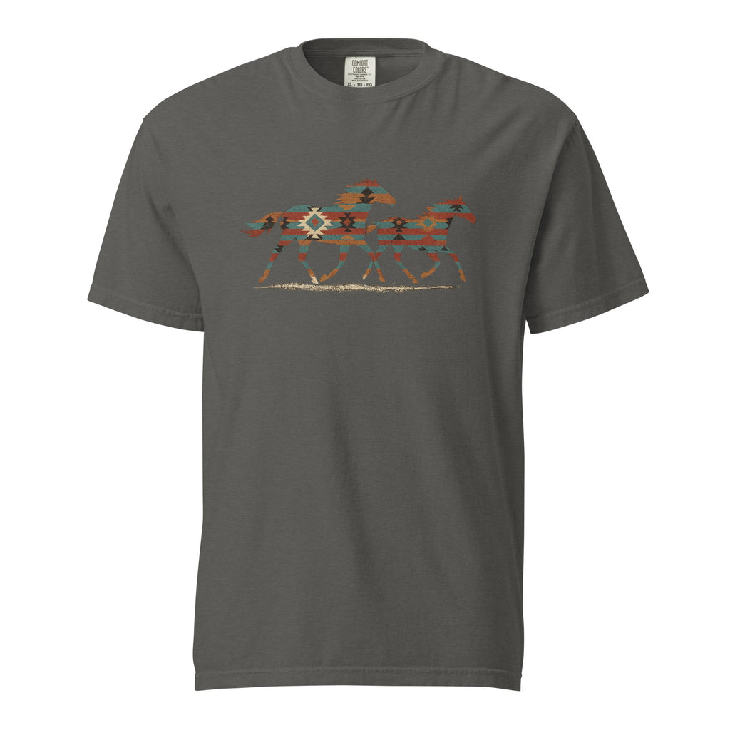 Tribal Running Horses Heavyweight T-Shirt