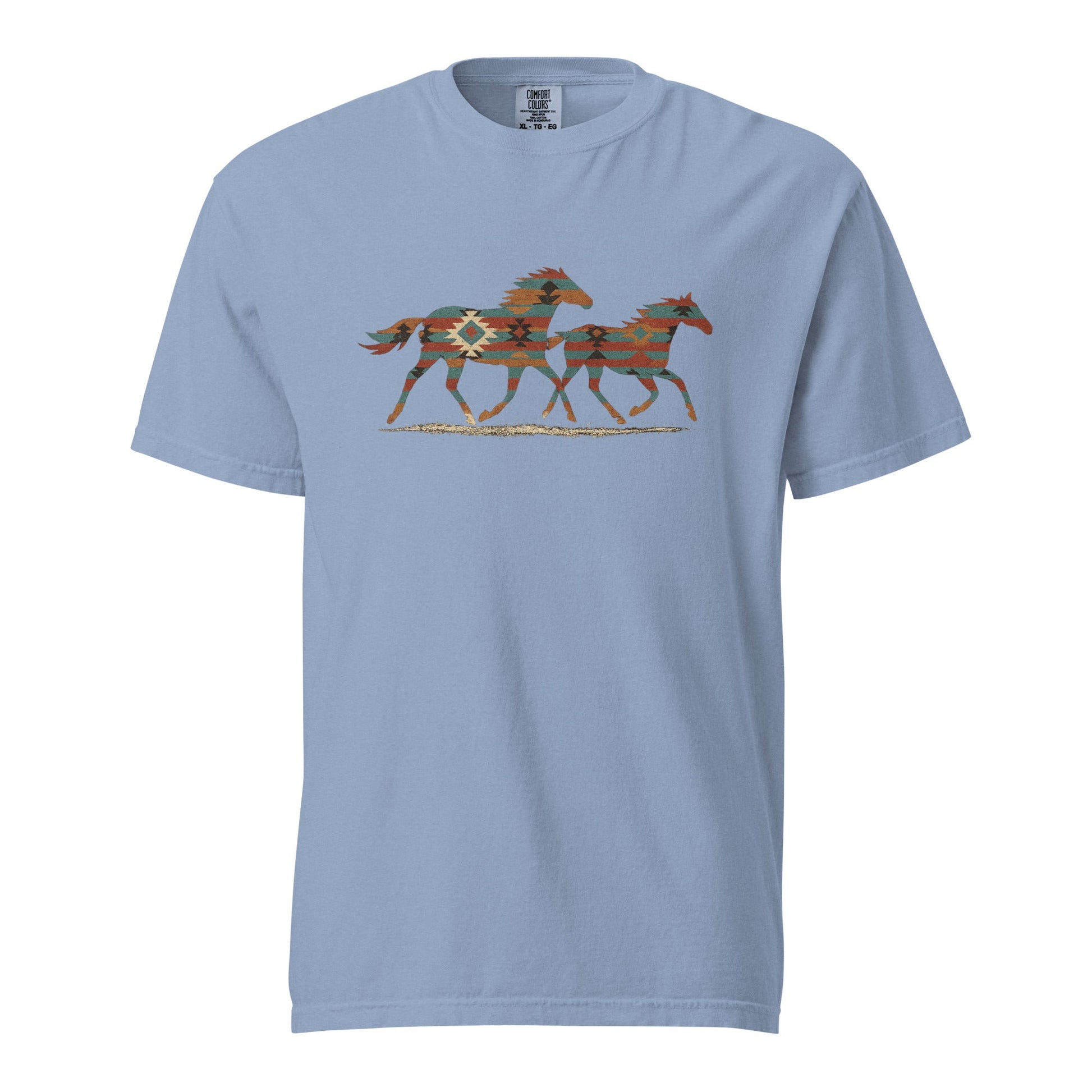 Tribal Running Horses Heavyweight T-Shirt