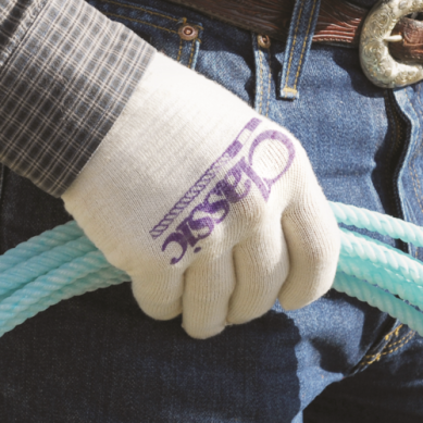 1- GLOVE - Cotton Deluxe Roping Gloves  - LARGE