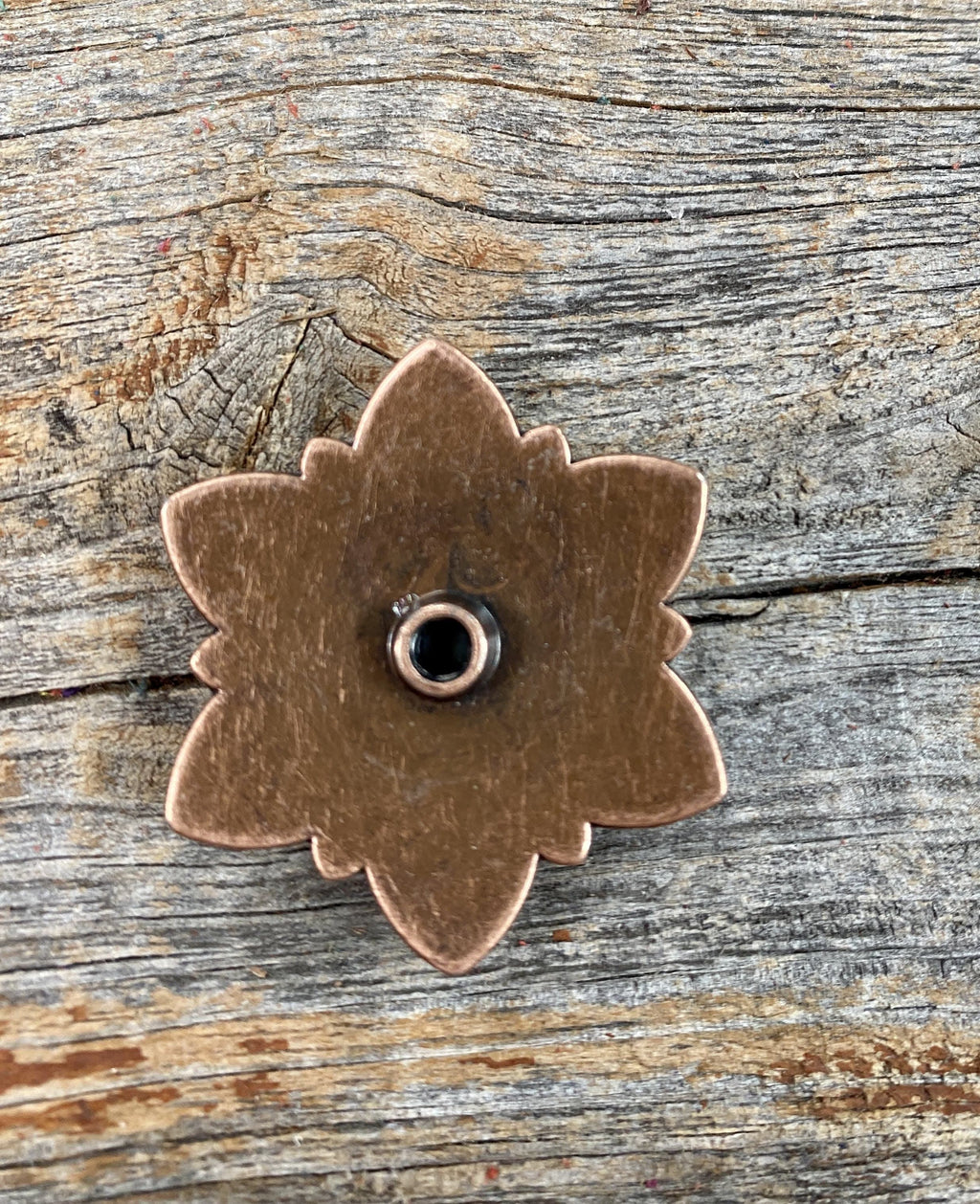 Copper Turquoise Flower 1.5"  W207L