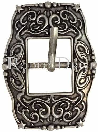 Small Star Antique Silver Cart Buckle W177B