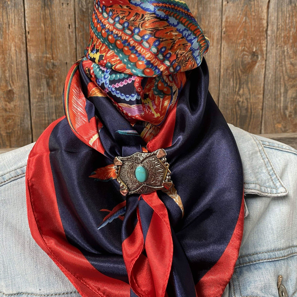 35X35" Feathers Wild Rag / Scarf - Slide W115L WRC642C