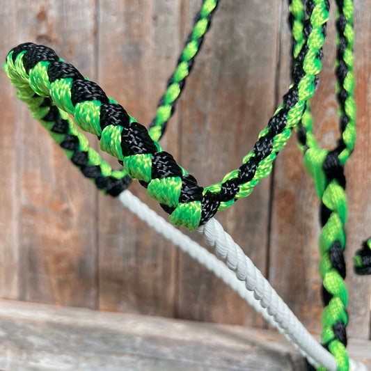 Green and Black Mule Tape with Lariat Noseband Halter