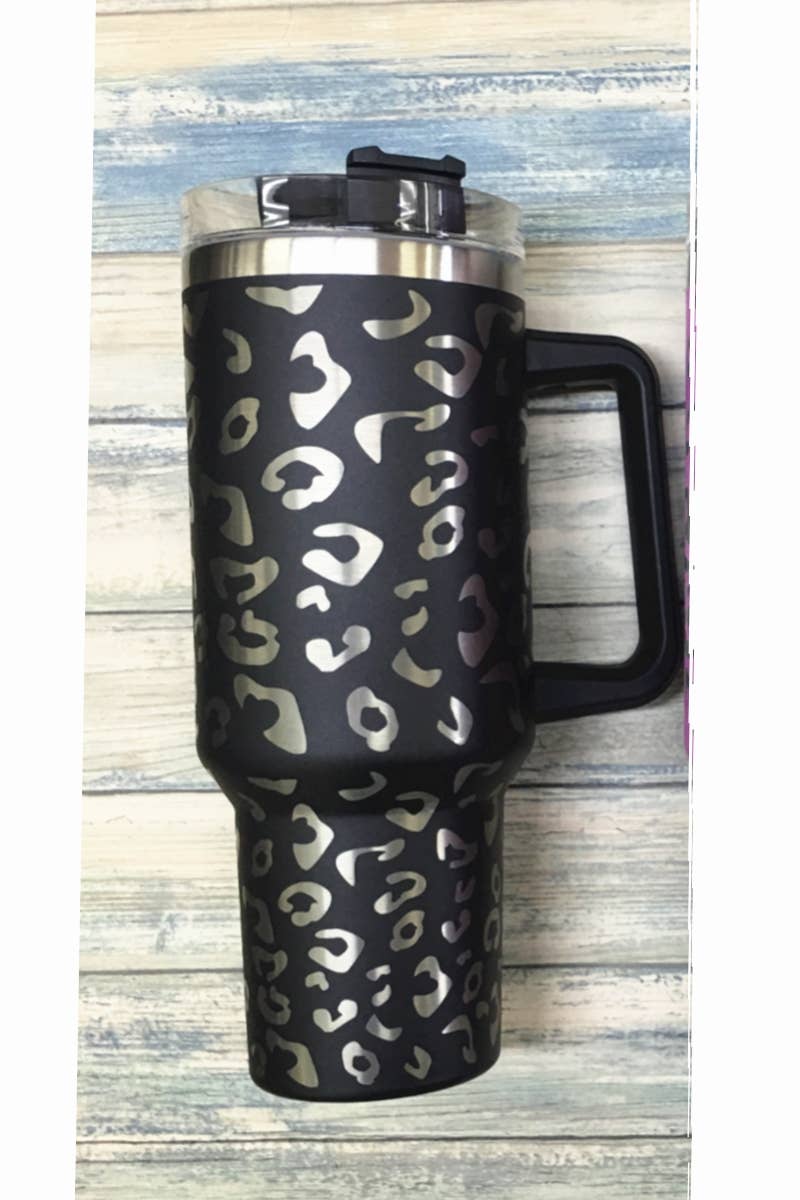 LEOPARD STAINLESS STEEL TUMBLERS CUP 40oz