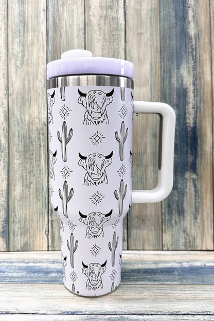 HIGHLAND COW STAINLESS STEEL TUMBLERS CUP 40oz - Blazzing Bridles